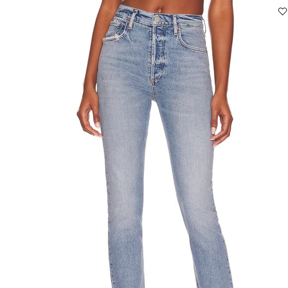 Agolde Riley Long Straight Jeans in Cove 25 - Picture 1 of 12